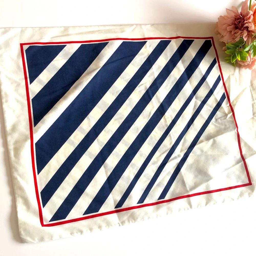 Vintage 1980s Pillowcase Blue and white stripped Pillowcase 1980’s